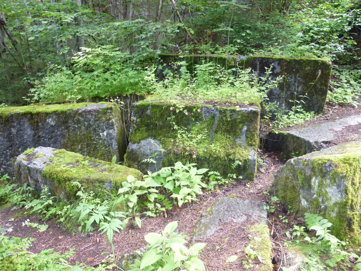 Unfinished abandoned blocks on site (photo DG).