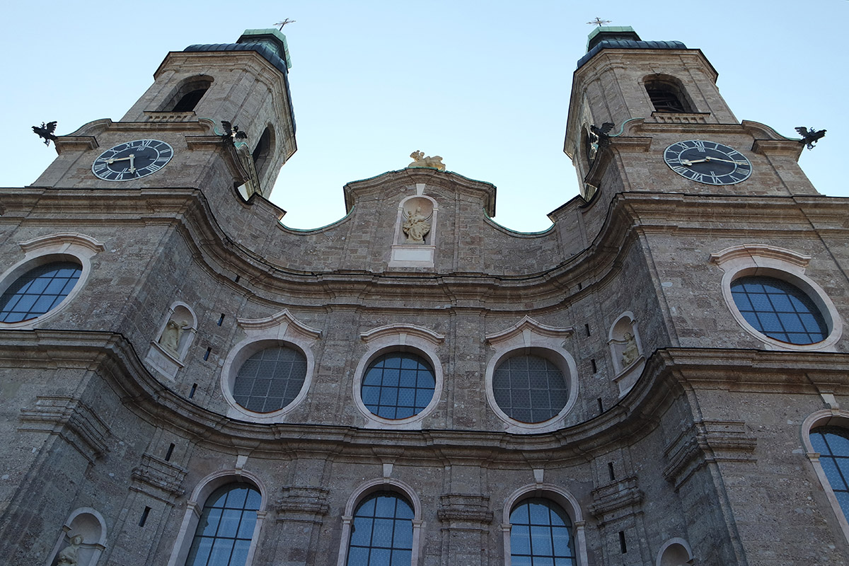 Der Dom zu St. Jakob in Innsbruck wurde zum Großteil aus Höttinger Brekzie erbaut.