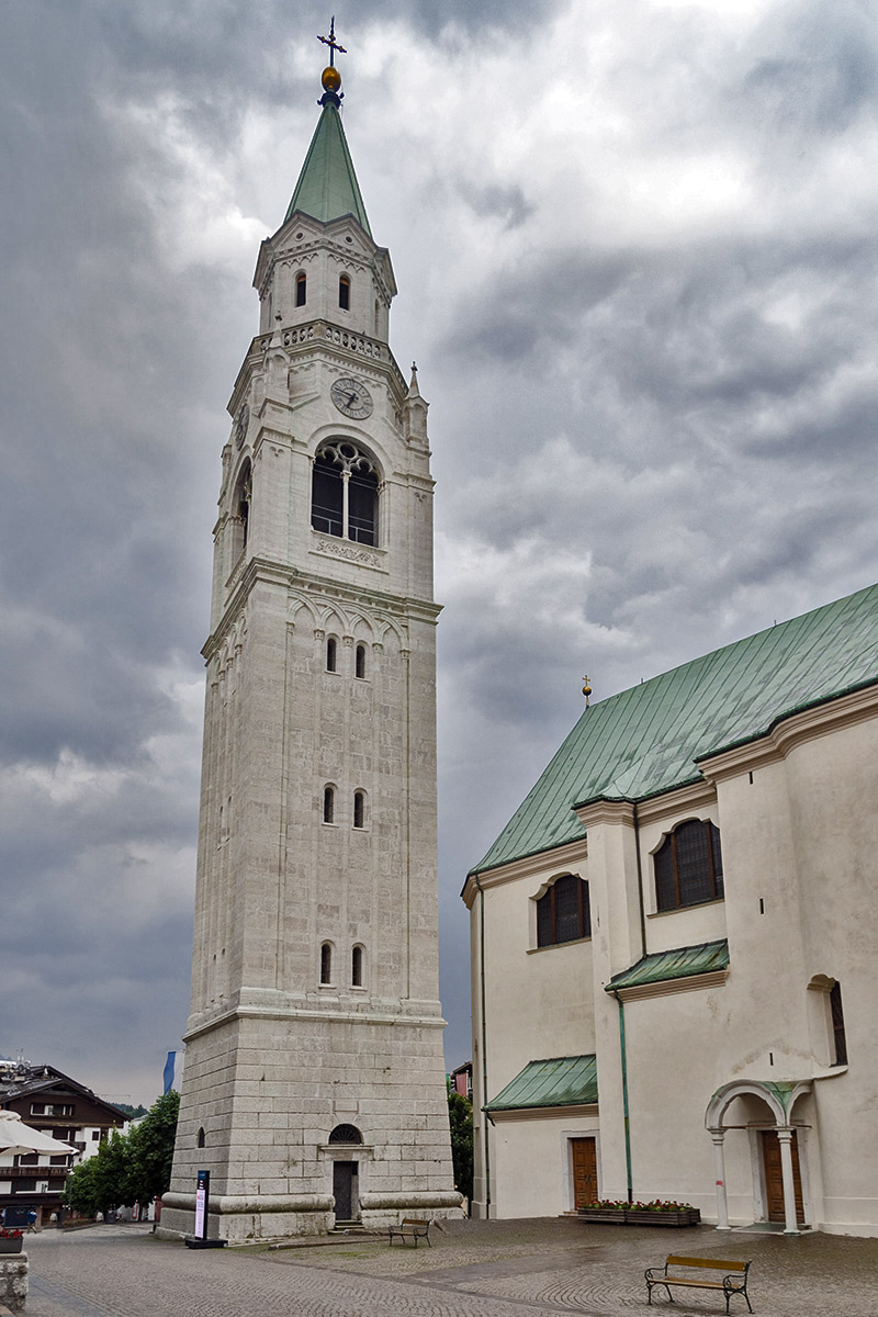 Il campanile di Cortina d'Ampezzo (foto Giacomo De Donà)